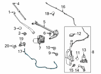 OEM 2022 Ford Mustang Mach-E HOSE - WINDSHIELD WASHER Diagram - LJ8Z-17A605-H