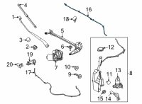 OEM 2022 Ford Mustang Mach-E HOSE - WINDSHIELD WASHER Diagram - LJ8Z-17A605-C