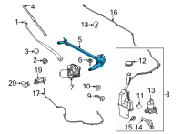 OEM 2021 Ford Mustang Mach-E ARM AND PIVOT SHAFT ASY Diagram - LJ8Z-17566-A