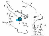 OEM 2021 Ford Mustang Mach-E MOTOR ASY - WIPER Diagram - LJ8Z-17508-B