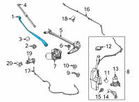 OEM 2021 Ford Mustang Mach-E ARM ASY - WIPER Diagram - LJ8Z-17526-A