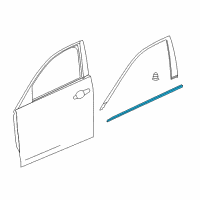 OEM 2015 Cadillac CTS Belt Molding Diagram - 84445405