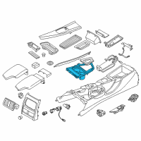 OEM 2015 BMW ActiveHybrid 3 Trim, Centre Console, Front Diagram - 51-16-9-218-925