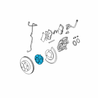 OEM 2008 Hummer H3 Hub & Bearing Diagram - 15874836