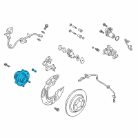 OEM 2020 Lincoln MKZ Hub Assembly Diagram - HP5Z-1109-A