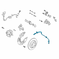 OEM Lincoln MKX Rear Speed Sensor Diagram - DG9Z-2C190-M