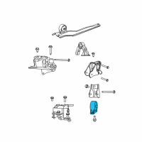 OEM 2009 Dodge Caliber INSULATOR-Engine Mount Diagram - 5038045AB