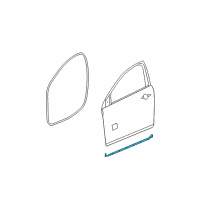 OEM 2009 Saturn Aura Lower Weatherstrip Diagram - 25813619