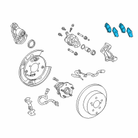 OEM 2020 Lexus RX450h Rear Disc Brake Pad Kit Diagram - 04466-0E060