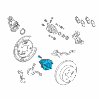 OEM 2018 Lexus RX350 Rear Axle Hub & Bearing Assembly, Left Diagram - 42410-0E070