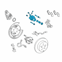 OEM 2020 Lexus RX450h Rear Passenger Disc Brake Cylinder Assembly Diagram - 47830-0E090