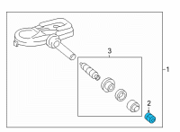 OEM Toyota Prius AWD-e TPMS Sensor Cap Diagram - 90942-05039