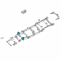 OEM 2020 Nissan NV3500 Engine Mounting Bracket Assembly, Left Diagram - E0311-1PAMA