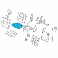 OEM 2003 Honda Pilot Pad, R. RR. Seat Cushion Diagram - 82135-S9V-A00