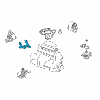 OEM 2003 Honda Civic Bracket, Transmission Mounting (Mt) Diagram - 50825-S5B-000