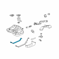 OEM 2000 Honda CR-V Band Assembly, Passenger Side Fuel Tank Mounting Diagram - 17521-S10-020