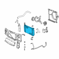 OEM 2004 GMC Safari Radiator Diagram - 15180873