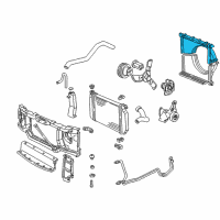 OEM 1986 Chevrolet Astro Shroud Asm-Radiator Fan Upper Diagram - 15544715