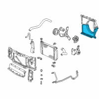 OEM 1993 GMC Safari Shroud-Radiator Fan Lower Diagram - 15683655