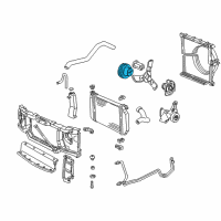 OEM 1987 GMC S15 Jimmy Pulley Asm-Fan & W/Pump Diagram - 10042816