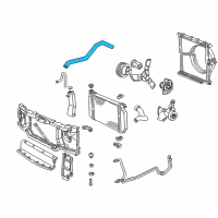 OEM 2004 GMC Safari Inlet Radiator Coolant Hose Assembly (Upper) *Marked Print Diagram - 15732548