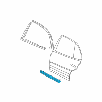 OEM 1998 Buick Regal Molding Asm-Rear Side Door Center T Diagram - 10265385