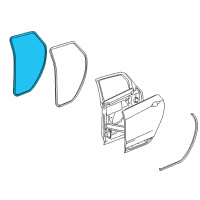 OEM Cadillac Weatherstrip On Body Diagram - 25997406