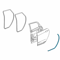 OEM 2013 Cadillac SRX Rear Weatherstrip Diagram - 22740137