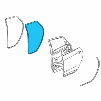 OEM 2010 Cadillac SRX Door Weatherstrip Diagram - 20981181