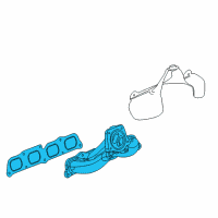 OEM Chevrolet Camaro Exhaust Manifold Diagram - 12651064