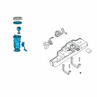 OEM Dodge B3500 Fuel Pump Assembly Diagram - 5014789AB