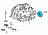 OEM 2022 Toyota Sienna Mount Cushion Diagram - 41651-0R080