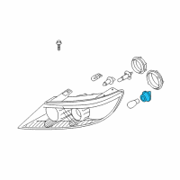 OEM 2013 Kia Sorento Front Turn Signal Lamp Holder Assembly Diagram - 921661U000