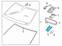 OEM 2022 Chevrolet Suburban Mirror Cover Diagram - 84049173