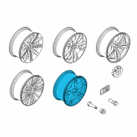 OEM 2019 BMW 650i xDrive Gran Coupe Disc Wheel, Light Alloy, Orbitgrey Diagram - 36-11-2-284-451