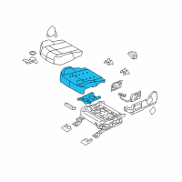 OEM 2015 Lincoln MKS Seat Cushion Pad Diagram - DA5Z-54632A23-A