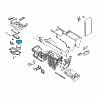 OEM Ford Flex Cup Holder Holder Diagram - DA8Z-7413562-AC