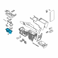 OEM 2016 Ford Flex Cup Holder Diagram - DA8Z-7413562-AB