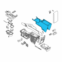 OEM 2009 Ford Flex Front Console Diagram - BA8Z-74045A36-AB