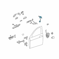 OEM 2010 Honda Accord Cylinder, Driver Side Door Diagram - 72185-TA0-A01