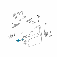 OEM 2008 Honda Accord Checker, Left Front Door Diagram - 72380-TA0-A01