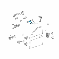 OEM 2015 Honda Crosstour Cable, Front Inside Handle Diagram - 72131-TA0-A01
