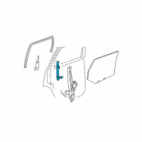 OEM 2010 Jeep Grand Cherokee Channel-Rear Door Glass Lower Diagram - 55394328AB