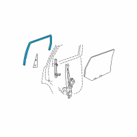 OEM Jeep Grand Cherokee Seal-Door Glass Diagram - 55394055AG