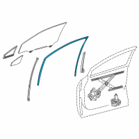 OEM 2017 Lexus RX350 Run, Front Door Glass Diagram - 68141-0E070