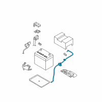 OEM 2012 Nissan Versa Cable Assy-Battery Earth Diagram - 24080-ZW86B