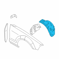 OEM 2008 Ford Mustang Fender Liner Diagram - 5R3Z-16102-BA