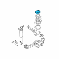 OEM 2018 Kia Sedona Pad-Rear Spring, Upper Diagram - 55331A9000