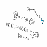 OEM 2008 Acura TSX Hose Set, Rear Front Brake Diagram - 01464-SDA-A03