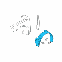 OEM Chevrolet Monte Carlo Fender Liner Diagram - 15889233